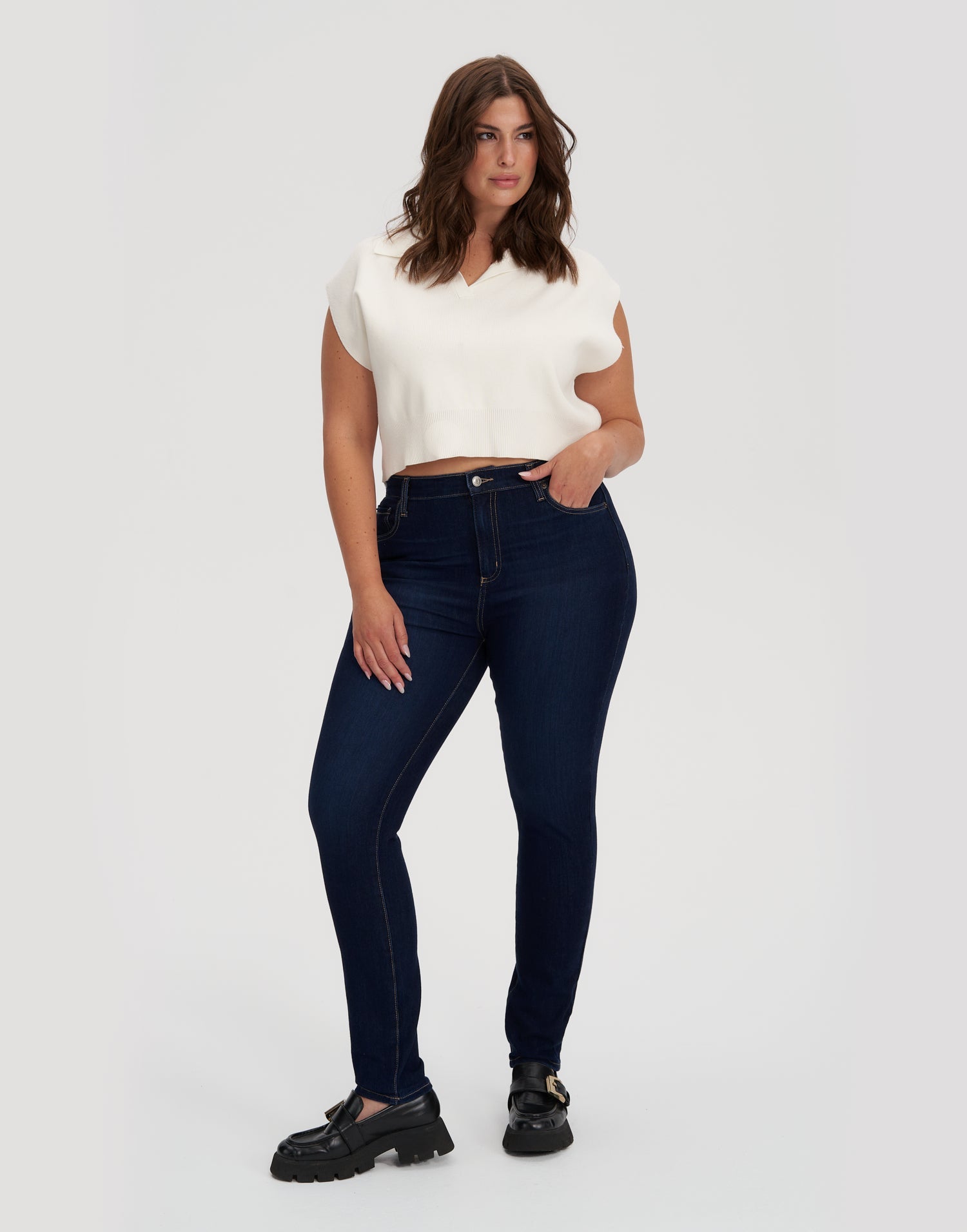 jean skinny indigo foncé