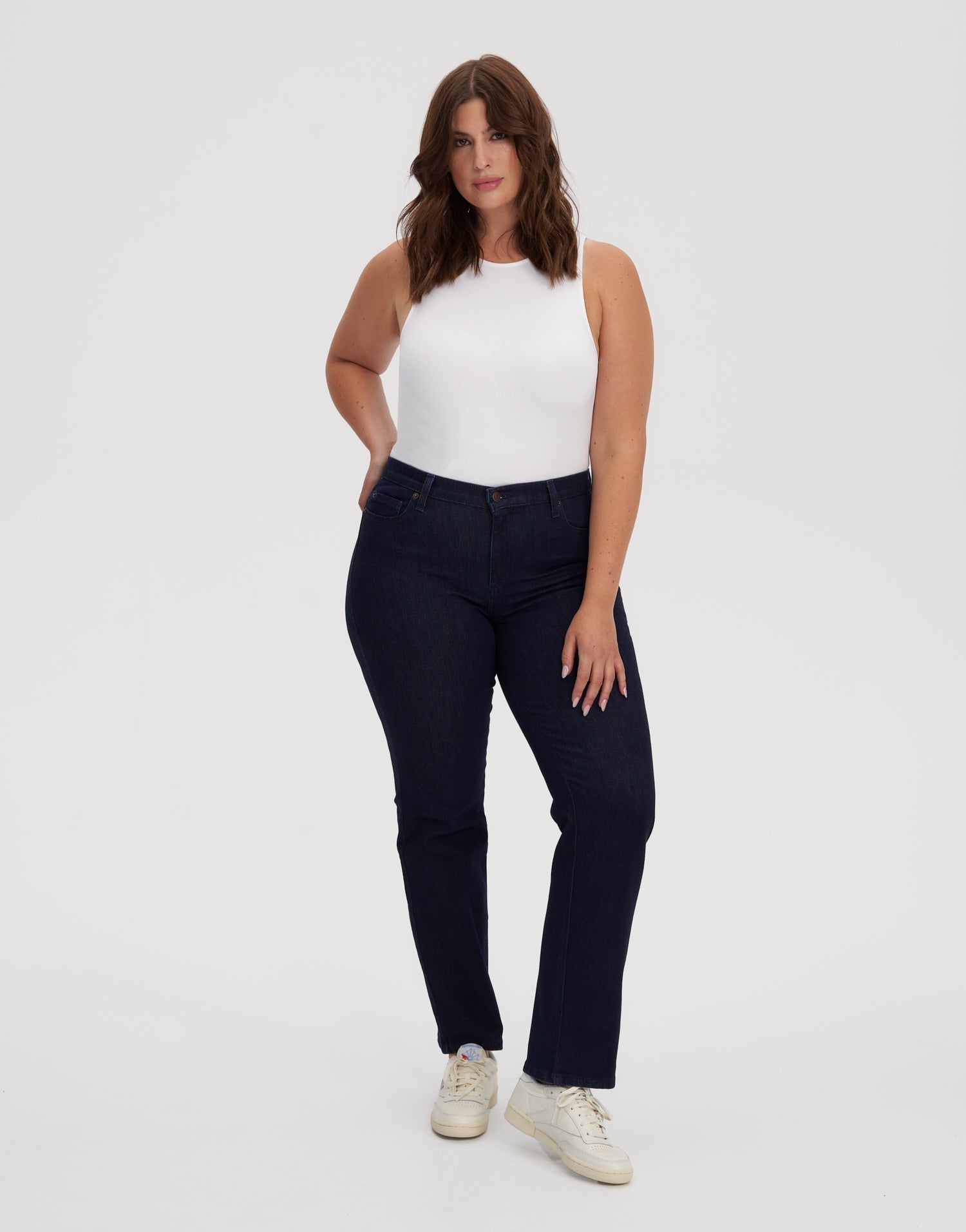 jeans coupe droite indigo foncé