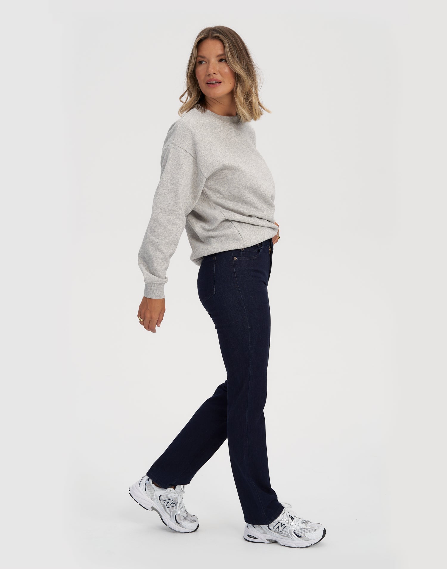 jeans coupe droite indigo foncé