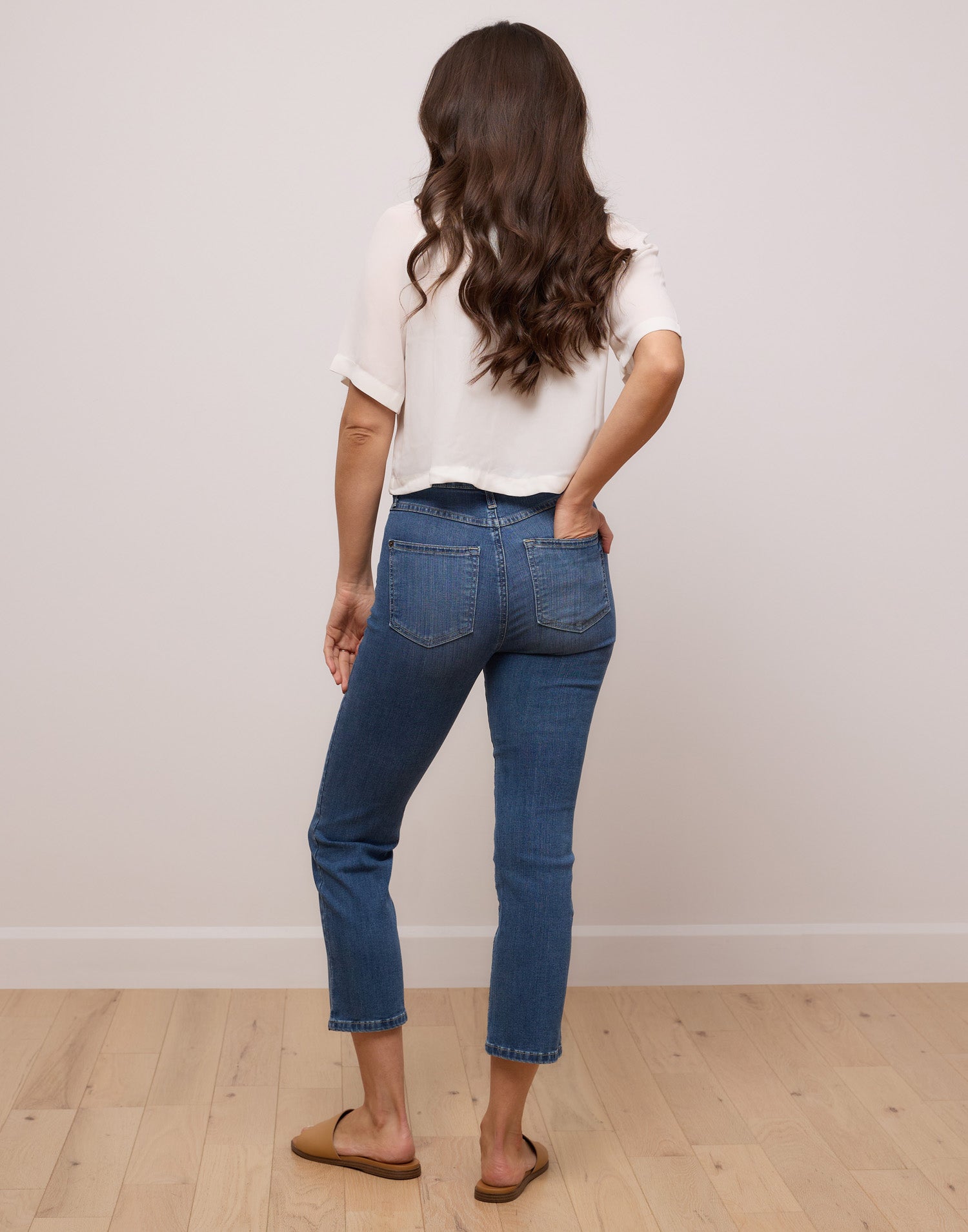 jeans coupe ajustée bleu