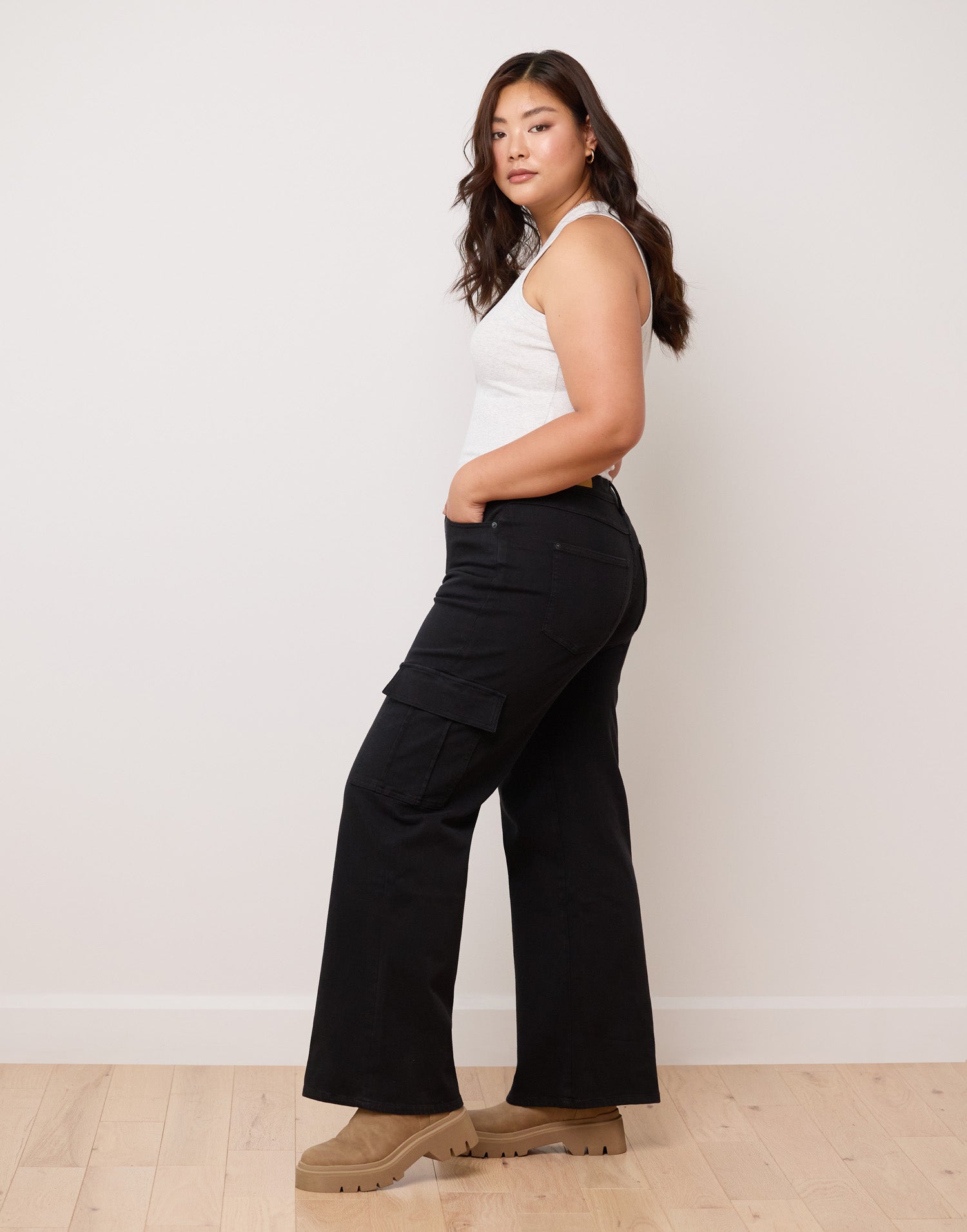 Jean coupe très évasée noir