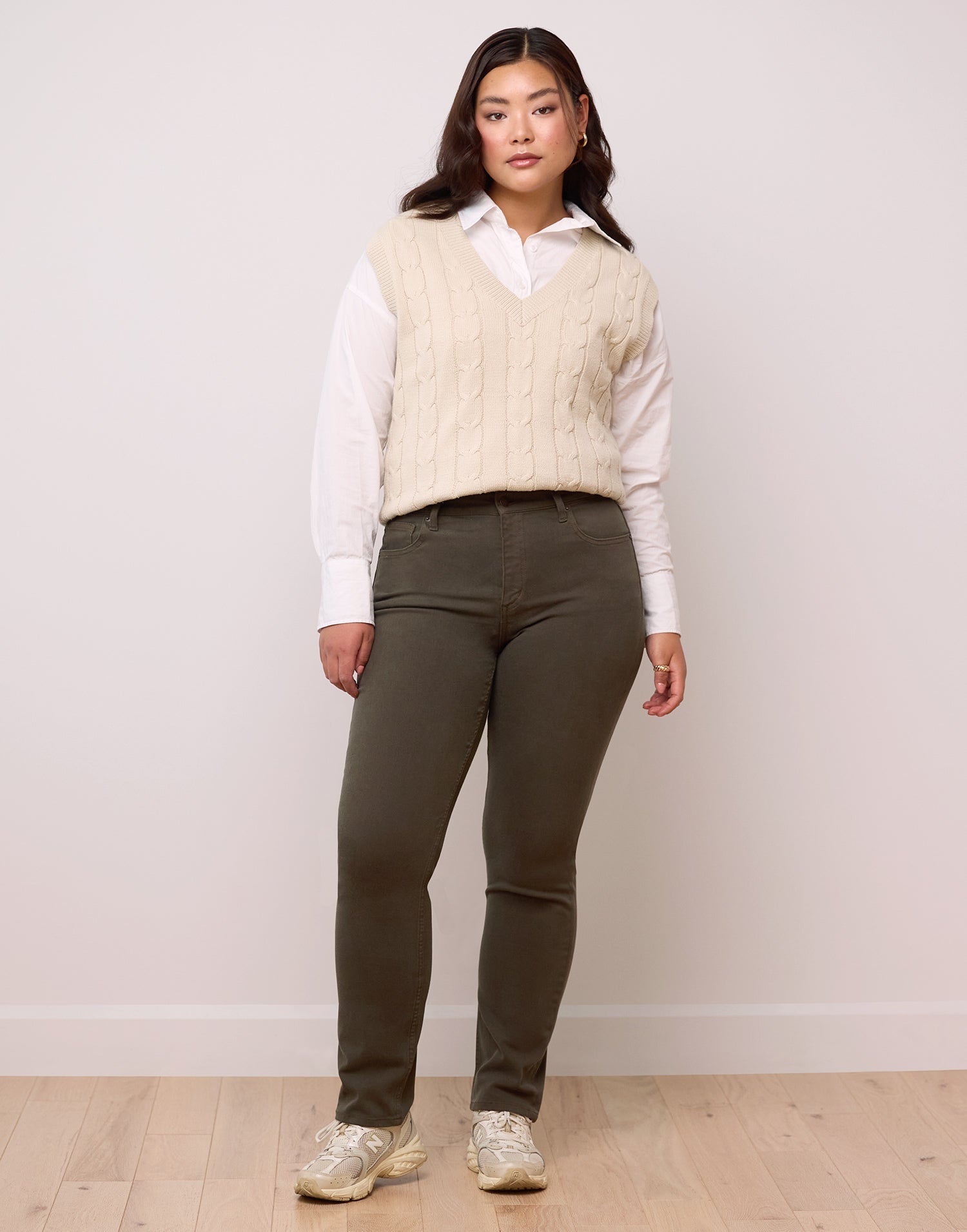 jeans coupe ajustée forêt foncé