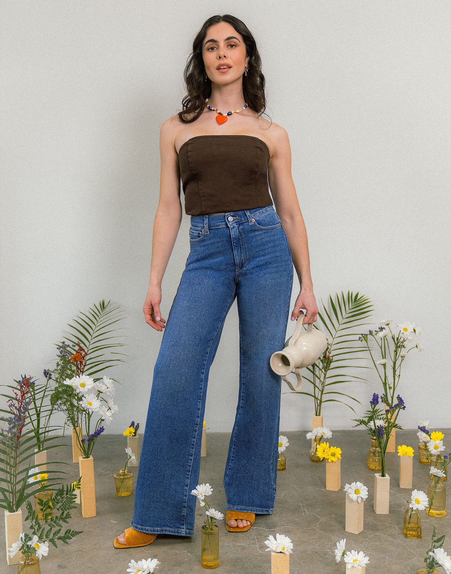 LILY WIDE LEG JEANS / JERSEY