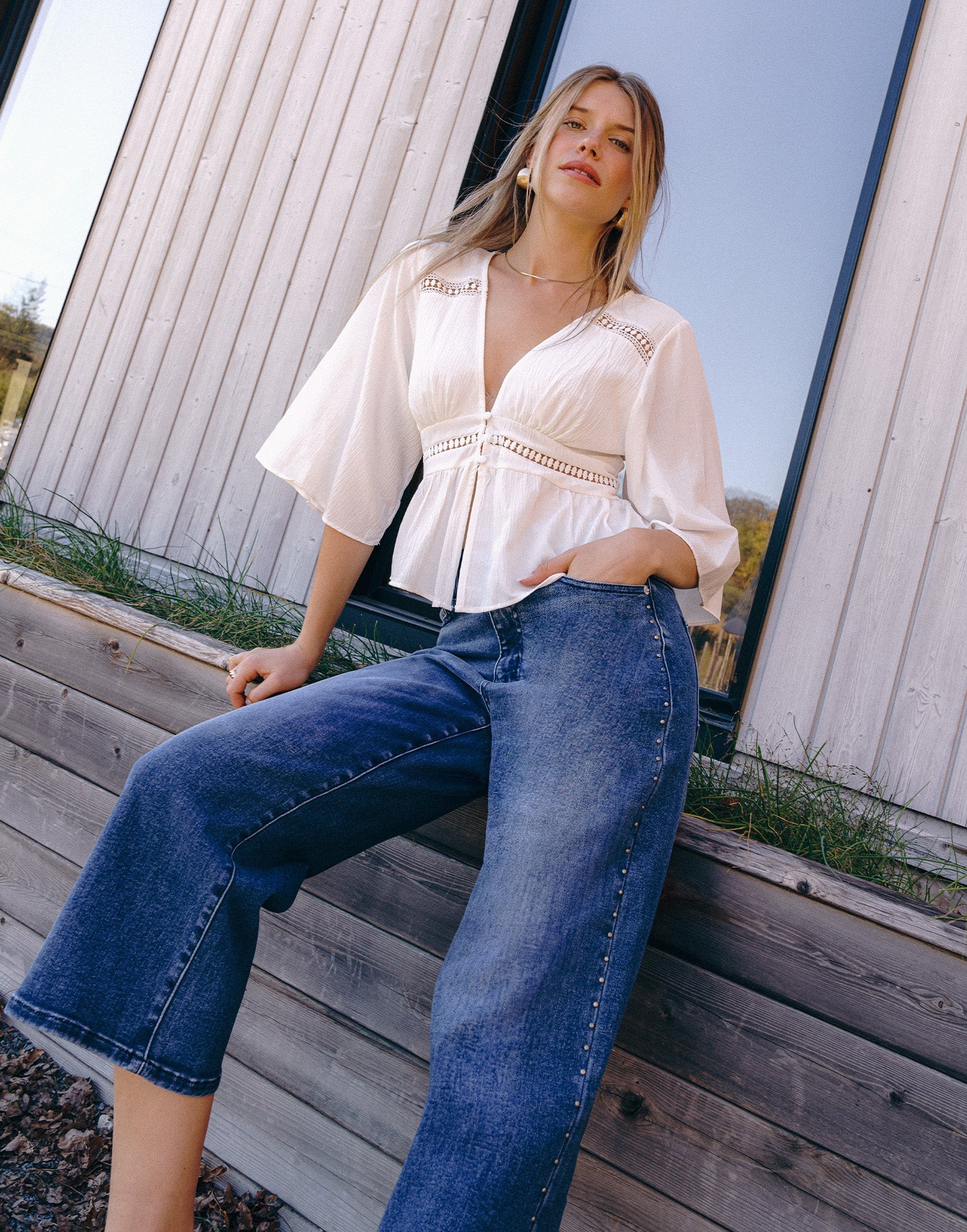 LILY WIDE LEG JEANS / BLUE DIDDLEY