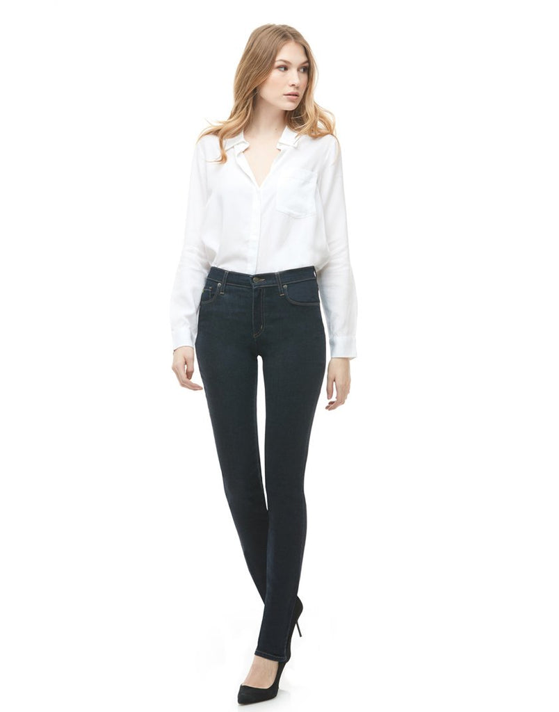 CHLOE STRAIGHT JEANS / CLASSIC-RISE / Pitch Black